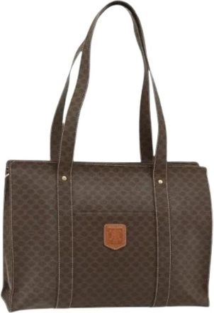 Celine Pre-owned Tote Bags, female, Brown, Size: ONE SIZE Pre-owned Vintage Macadam Canvas Tote Bag