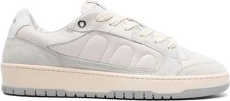 Santha Witte Leren Sneakers - Heren - Sneakers - Wit - 42 EU - Schoenen