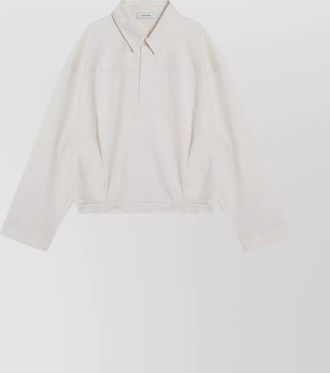 Entire studios collared cotton shirt elasticated hem long sleeves