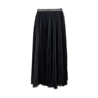 Prada Prada Steen Versierde Pliss&eacute; Rok - 10s