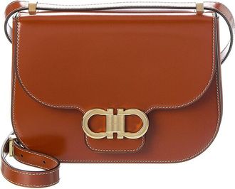 Ferragamo Gancini Leather Shoulder Bag