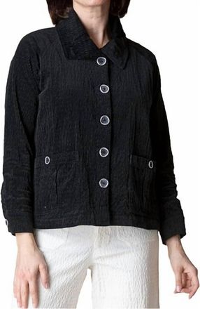 Habitat Rustic Cord Cargo Jacket In Black