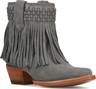 Frye Sacha Fringe Western Bootie in Steel Blue at Nordstrom Rack, Size 5.5