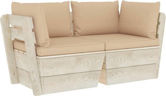 Generico HEFZGDB Boxspringbett mit Matratze & LED CappuccinoBraun