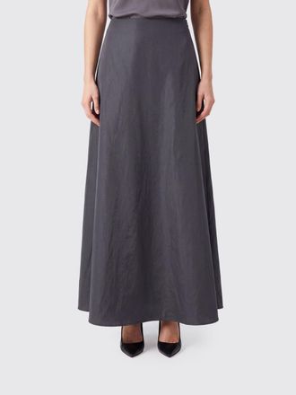 Tagliatore High-Waisted Cr&ecirc;pe A-Line Long Skirt