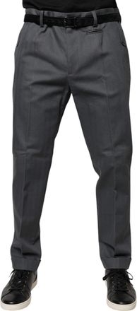 Dolce & Gabbana Mens Gray Tapered Formal Dress Pants Cotton Elastane