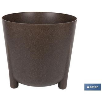 cofan Cofan - Maceta Con Patas Y Filtro De Drenaje Color Caf&eacute; Wpc &Oslash; 255 X 253 Mm 8,1 L Caja 5 Unid