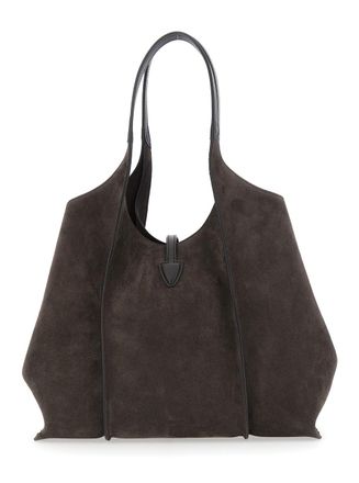 Tod's Womens Shoulder Bag Brown Suede Calf Leather