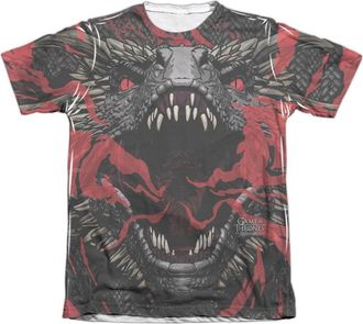 Gildan Game Of Thrones Dragons Adult Poly/Cotton Short Sleeve Tee / T-Shirt