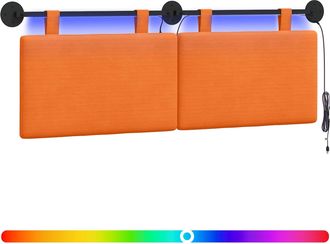 vidaXL Cabecero Colgante Naranja Tela De Pana Vidaxl