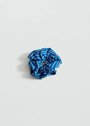 Mango Elastico per capelli stampa blu - Donna - Taglia unica - MANGO