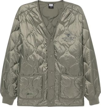 Fingercroxx logo-printed jacket - men - Polyamide/Polyamide/Polyester - S - Green