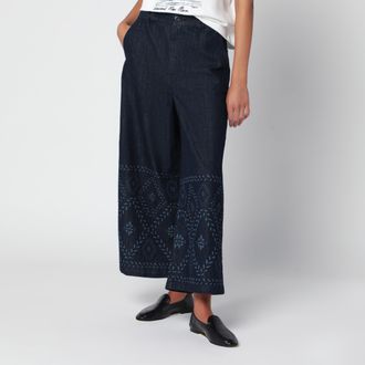 Max Mara Camicia in popeline di cotone blu