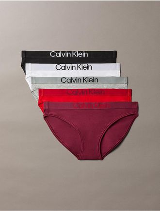 Calvin Klein Womens Maximum Cotton 5-Pack Bikini - Multi - XL