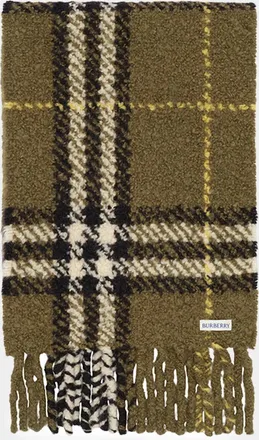 Burberry Men & apos;s Check Alpaca Wool-Blend Boucle Scarf