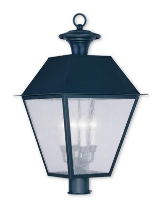 Livex Lighting Livex Mansfield 4-Light Black Outdoor Post Lantern