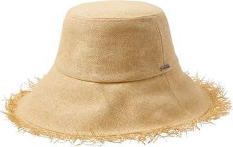 Brixton Alice Packable Straw Bucket Hat in Tan at Nordstrom, Size X-Small