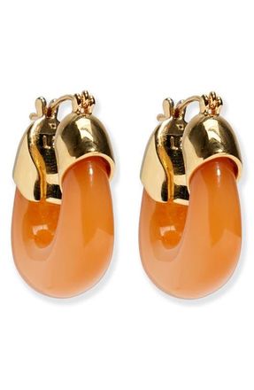 Lizzie Fortunato Mini Organic Hoop Earrings in Orange at Nordstrom
