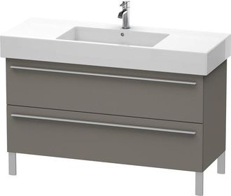 Duravit Duravit X-large Mueble De Pared 6545, 2 Extra&iacute;bles, 1200mm Para Vero 032912 (sin Lijar), Color (frente/cuerpo): Flanela Gris Seda Lacado Mate - Xl6545