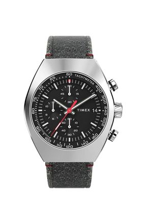 Timex Legacy Tonneau Black/Black Leather Mens Watch
