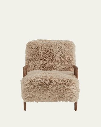 Interlude Home Angelica Sheepskin Lounge Chair