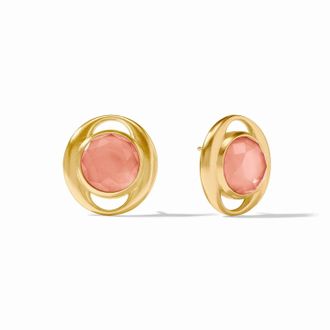 Julie Vos Womens Laguna Stone Stud Earrings In Iridescent Melon