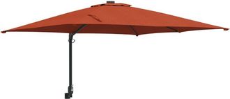 vidaXL Parasol De Jard&iacute;n Rojo, Negro 248.5 X 247.5 X 160 Cm Vidaxl