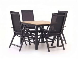 Bellagio la vita attrattiva Bellagio Avenza/Fidenza 90cm dining tuinset 5-delig verstelbaar