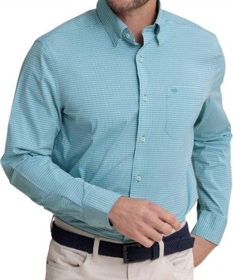 Southern Tide Crofton Charleston Plaid Sportshirt In Spruce Shade