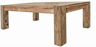 Massivmoebel24 Tavolino da salotto in legno di Sheesham / palissandro 120x70x45 grigio scuro oliato nature grey 09