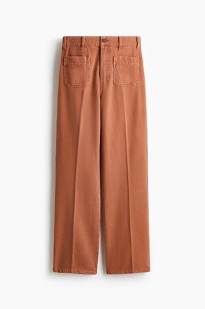 H&M Straight High Jeans in Terracotta at Nordstrom, Size 14