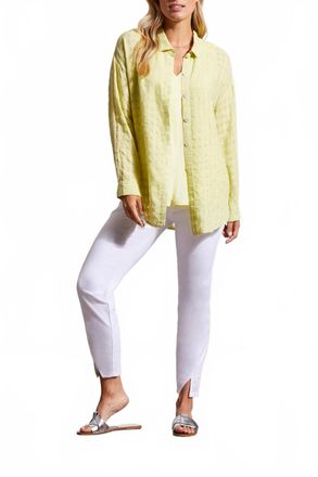 Tribal Jacquard Blouse In Wild Lime