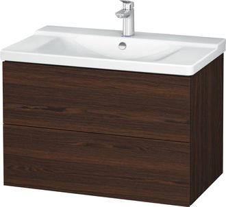 Duravit Duravit L-cube Mueble De Pared, Ancho 820mm, Profundidad 481, 2 Cajones, Se Ajusta A La Pared. Art&iacute;culo 233285, Color: Nogal Cepillado Chapa De Madera