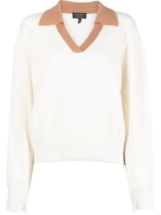 Rag & Bone collared cashmere jumper - White