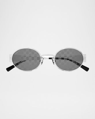 Gucci Monogram Round Sunglasses