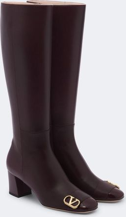 Valentino Garavani Veeside VLogo leather knee-high boots