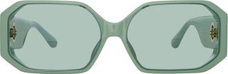 Linda Farrow BAILEY LFL1427 C4 Mens Sunglasses Green Size 62