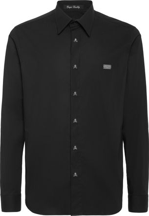 Philipp Plein Sugar Daddy Cut Cotton Shirt Skull