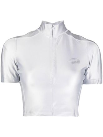 Alexander Wang rash guard half-zip top - Silver