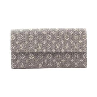 Louis Vuitton Pre-owned Wallets, female, Gray, Size: ONE SIZE Pre-owned Canvas Wallet
