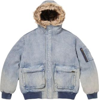 SUPREME SS26 Reversible Faux Fur Hooded Work Jacket Denim SUP-SS26-004-DNM