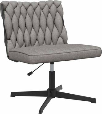 vidaXL Silla De Oficina Giratoria De Tela Gris Claro Vidaxl