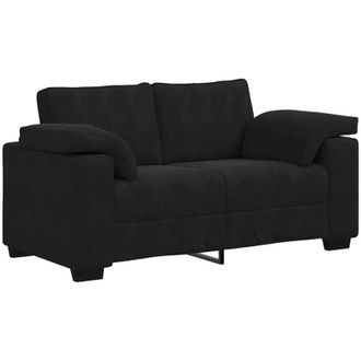 vidaXL vidaXL Divano Divanetto Nero 120 cm in Velluto