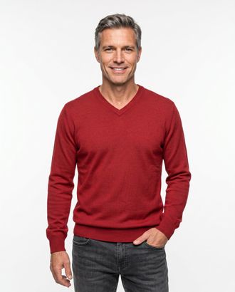 Brunello Cucinelli Cashmere V-Neck Sweater - Red