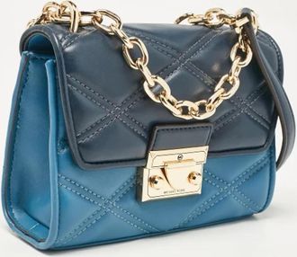 Michael Kors Pre-owned Shoulder Bags, female, Blue, Size: ONE SIZE Pre-owned Leather crossbody-bags