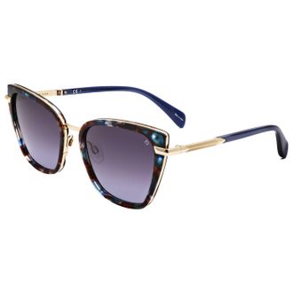Rag & Bone Rag & Bone Womens 56mm Blue Havana Sunglasses