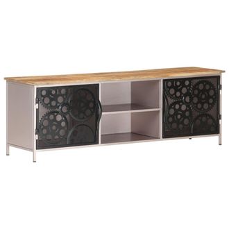Berkfield Home TV Cabinet 120x30x40 cm Rough Mango Wood in Brown | Size: 120 x 30 x 40 cm