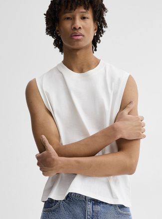 Djab Mens Solid cropped Tank Top DJAB 101 Loose fit