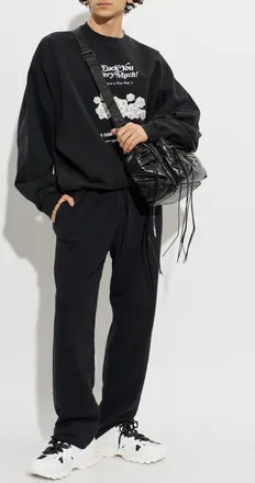 VETEMENTS Sweatshirt With Print, Womens, Black