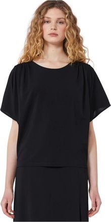 Max Mara Blouses, female, Black, Size: XS Flagrende topp med feminin passform